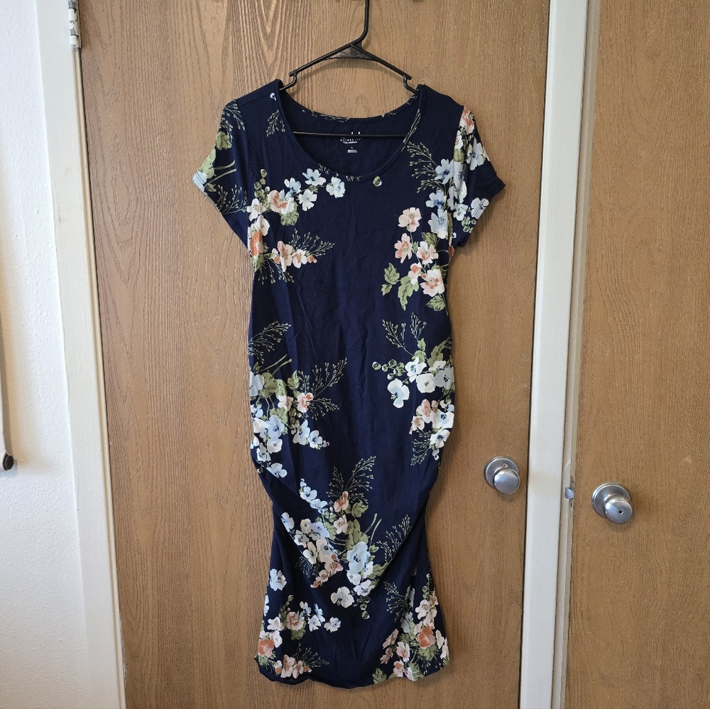 Isabel Maternity Navy Floral Dress
